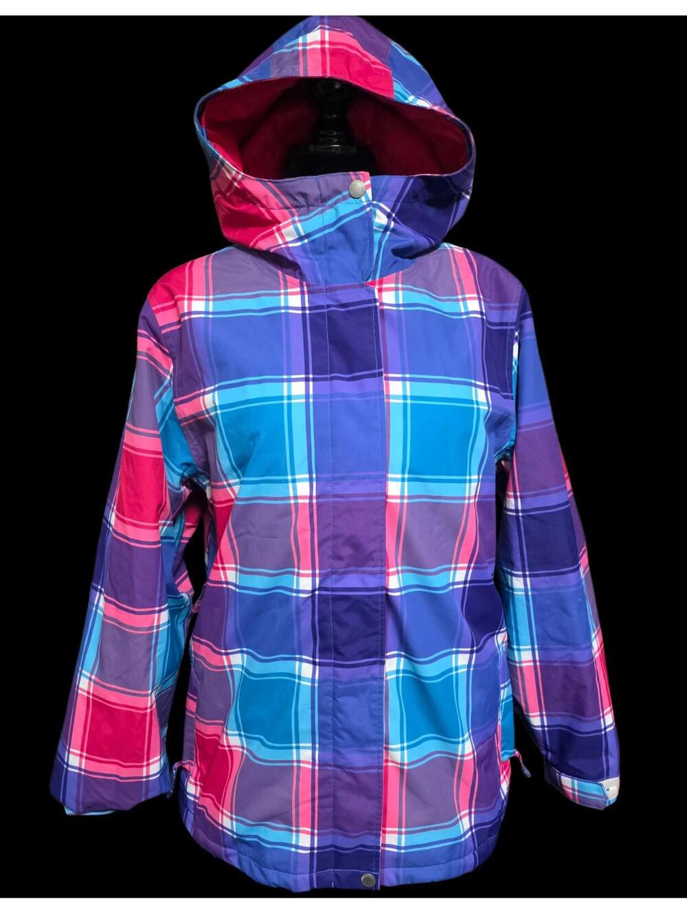 Women's Bright Colored Checkered "Empyre" Ski Jacket Size Large